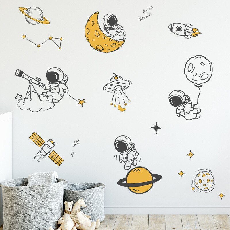 adventuring-astronaut-wall-stickerschildrensliving-simply-house-482828 Children's Adventuring Astronaut Wall Stickers - Living Simply House