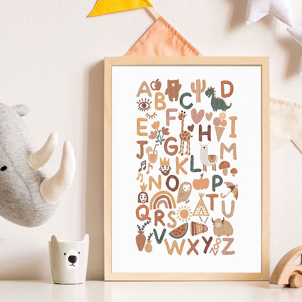 alphabet-wall-printchildrensliving-simply-house-938135 Children's Alphabet Wall Print - Living Simply House