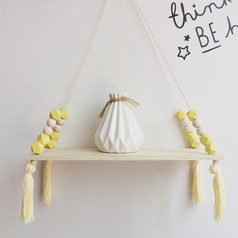 beaded-hanging-wooden-shelfchildrensliving-simply-house-601290 Children's Beaded Hanging Wooden Shelf - Living Simply House