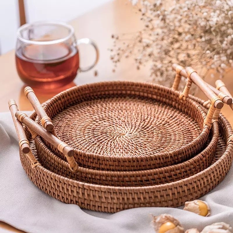 round-rattan-tray-with-handlesaccessoriesliving-simply-house-229051 Accessories Round Rattan Tray with Handles - Living Simply House