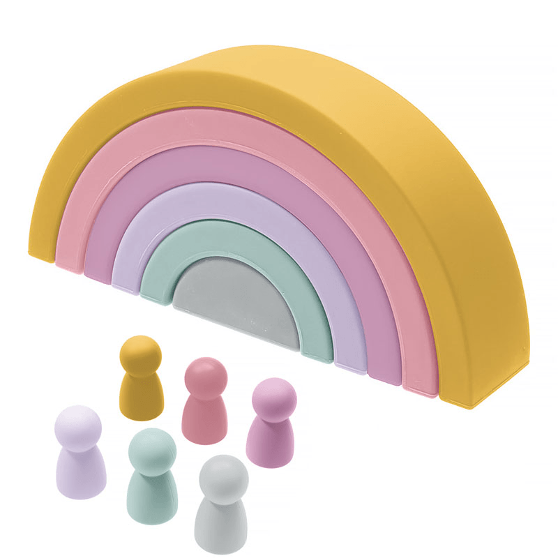 silicone-building-block-rainbowchildrensliving-simply-house-852890 Children's Silicone Building Block Rainbow - Living Simply House